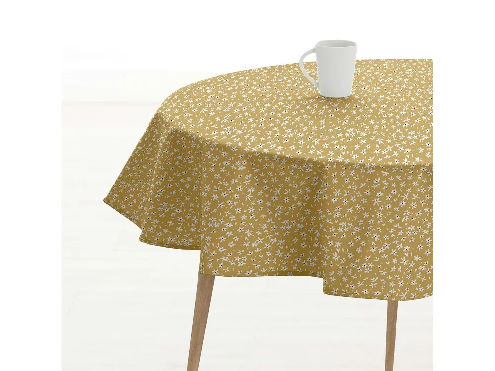 Mantel redondo resinado antimanchas 0120-32 - Diámetro 140 cm