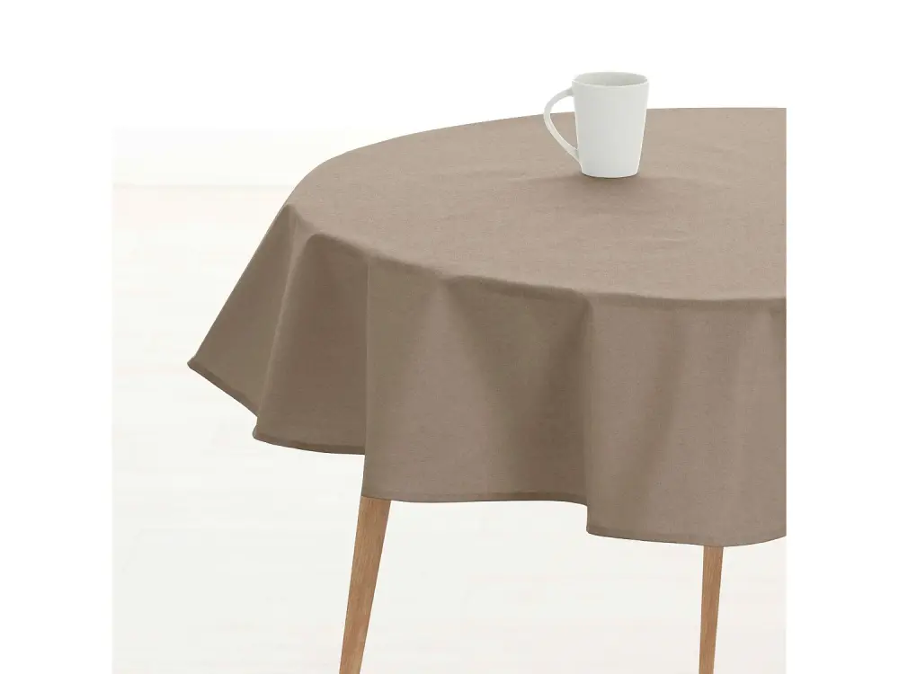 Mantel redondo resinado antimanchas Liso 157 - Diámetro 140 cm