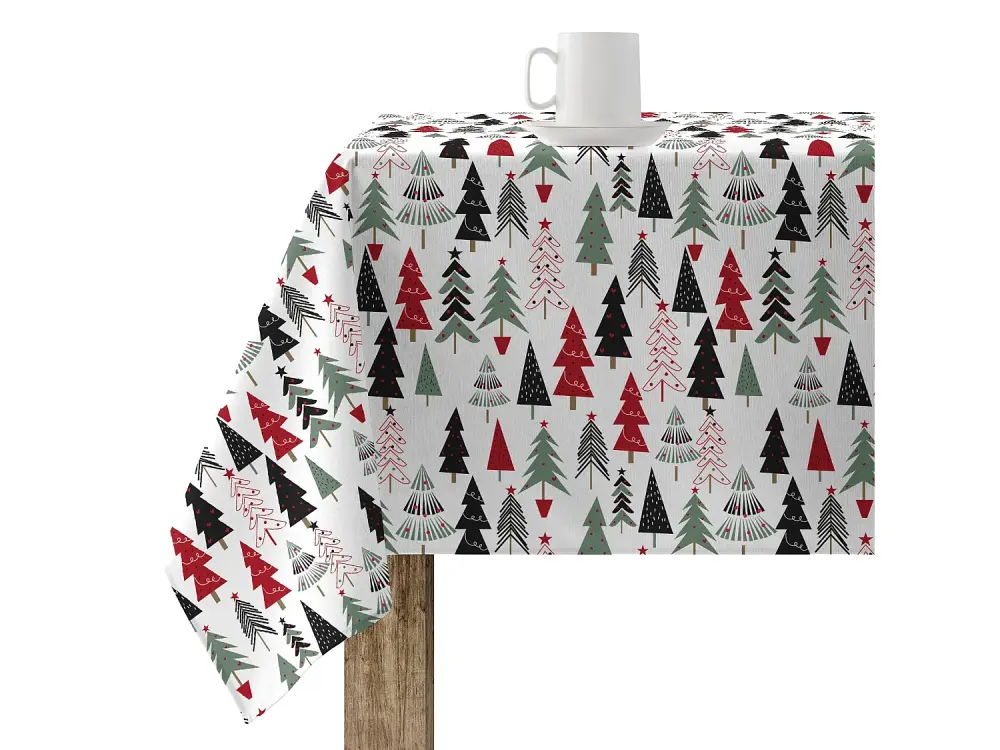 Mantel resinado antimanchas Christmas Laponia 50-100 de 140x140 cm