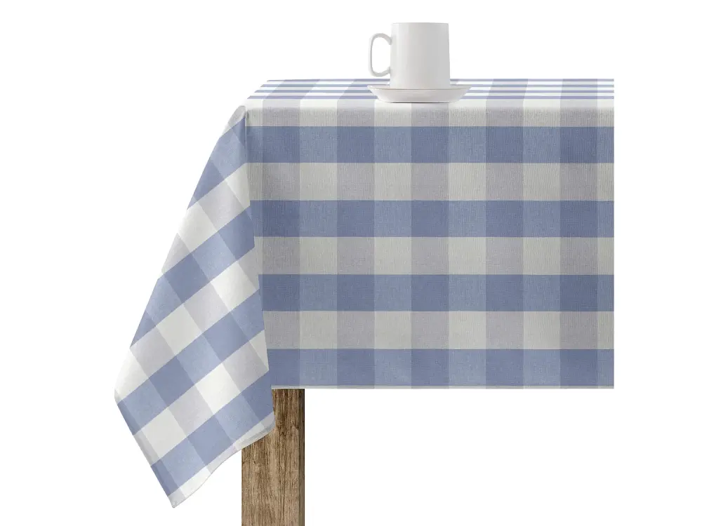 Mantel resinado antimanchas Cuadros 550-07 - 200x155 cm