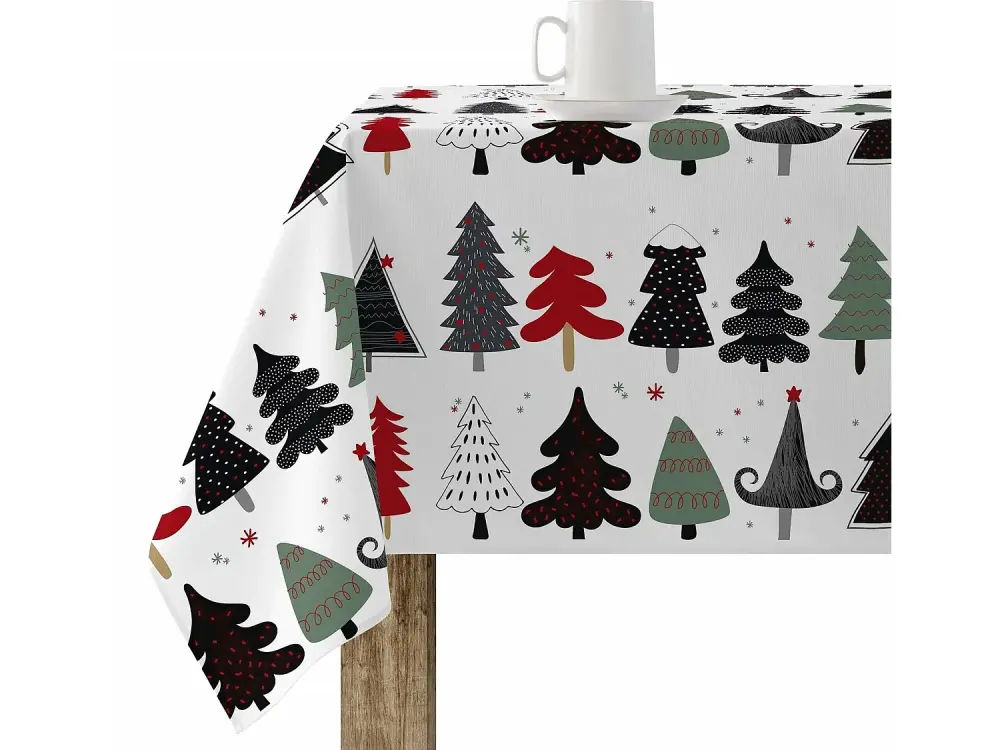 Mantel resinado antimanchas Merry Christmas 14 140x140 cm