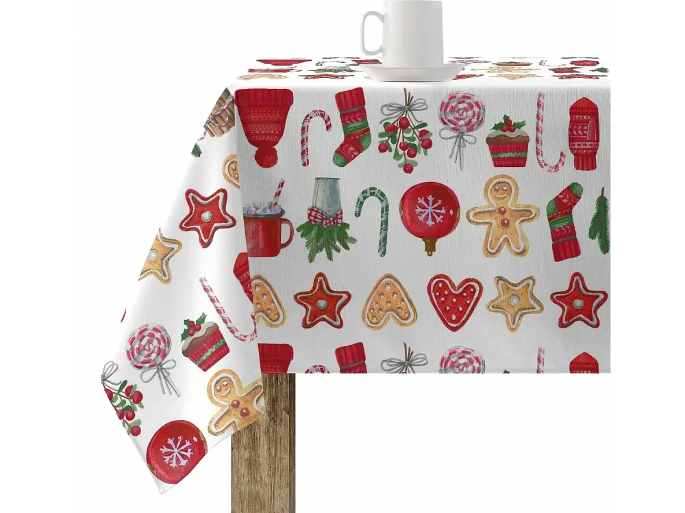 Mantel resinado antimanchas Merry Christmas 9 250x140 cm