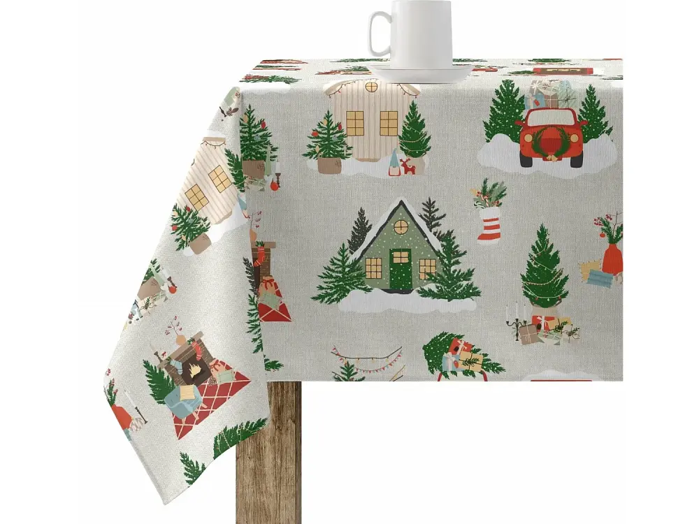 Mantel resinado antimanchas Merry Christmas 78 300x140 cm