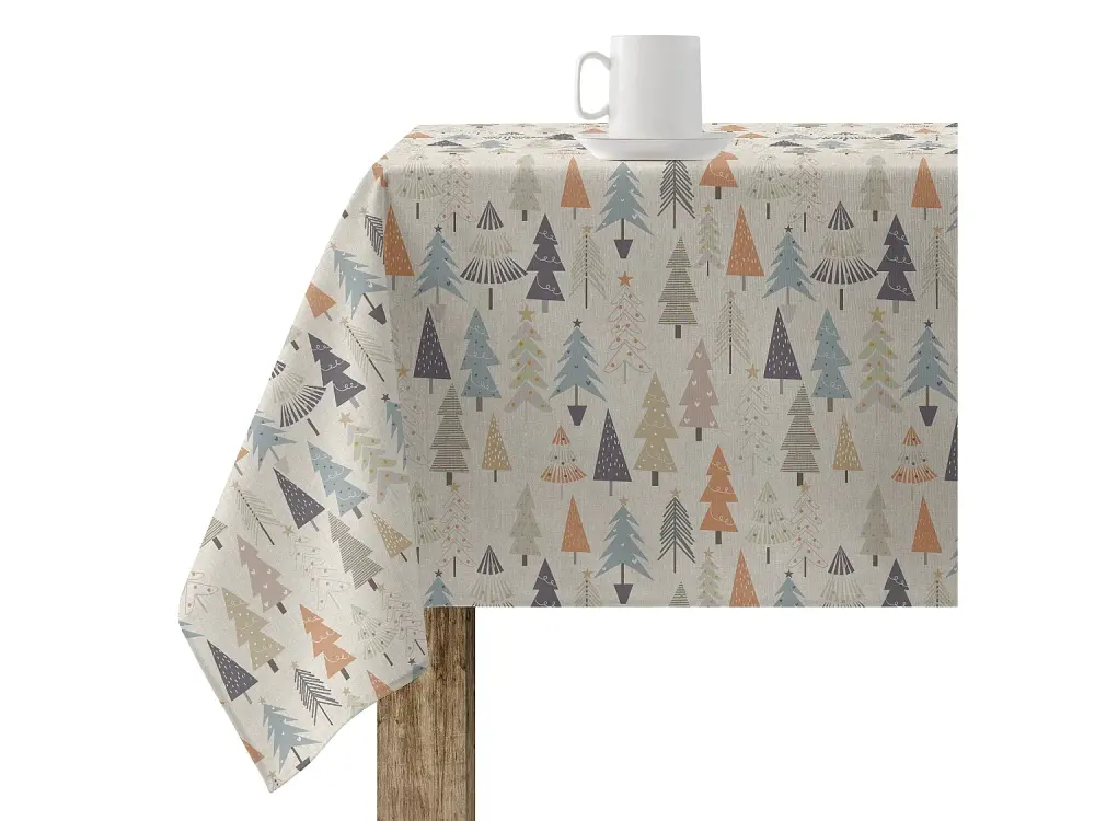 Mantel resinado antimanchas Merry Christmas 31-101 de 200x140 cm