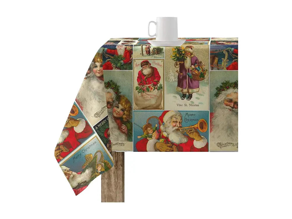 Mantel resinado antimanchas Navidad Vintage 5 100x140 cm