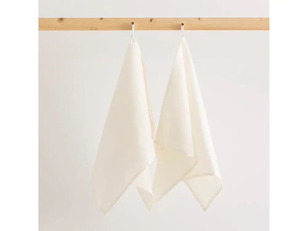 Pack 2 unidades paño de cocina lino 100% algodón Natural 45x70 cm