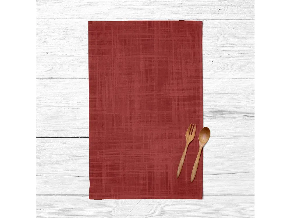 Paño de cocina algodón-lino Culla Rojo 45x70 cm