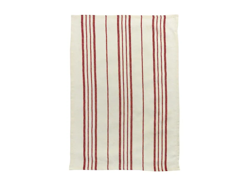 Paño de cocina Karma Crudo/Rojo 55 x 75 cm