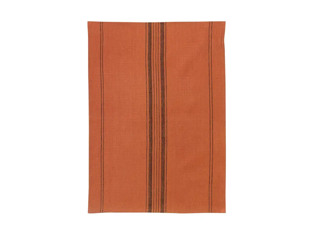 Paño de cocina Metis Kilia rayas Ladrillo 50 x 70 cm