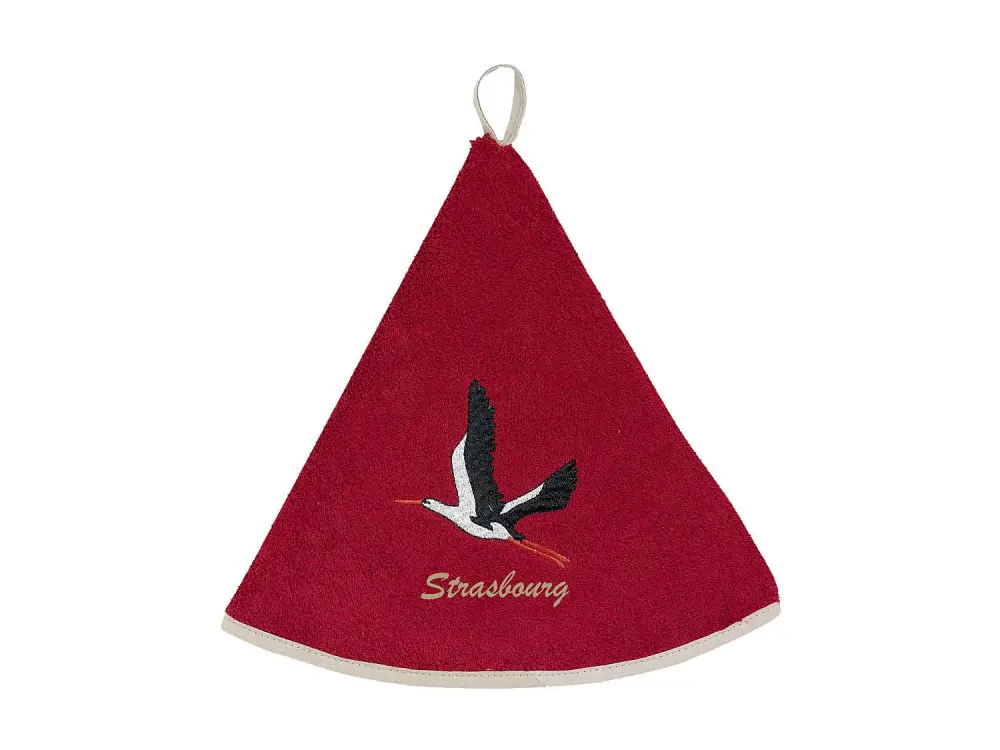Toallas de mano redondas Cigogne Envol Strasbourg Rojo diameter 60 cm