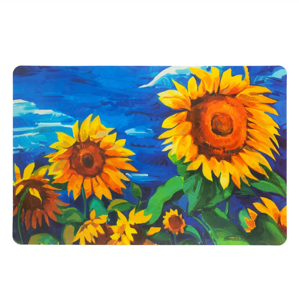 MANTEL INDIVIDUAL CON ESTAMPADO GIRASOLES