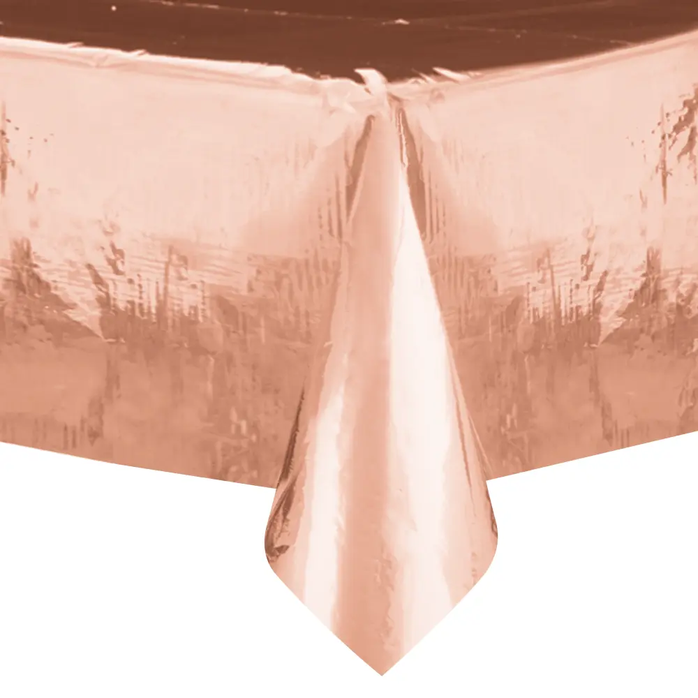 Mantel de lámina de oro rosa 137x274cm