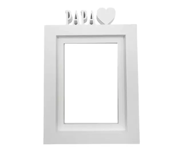 Acabado Elegante Marco de Fotos Modelo ''PAPA'' blanco 20,5x13,5x1,5cm