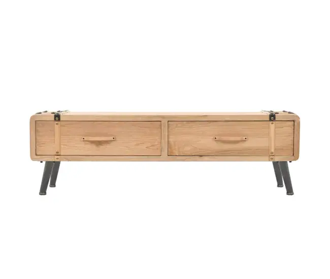 Mueble para TV - Mueble TV - Mesa de TV madera maciza de abeto 120x33x35 cm con Base Estable