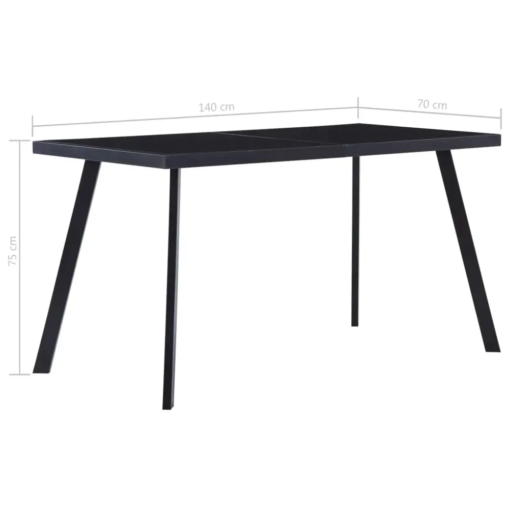 Carro Servidor Mesa de comedor Tico vidrio templado negro