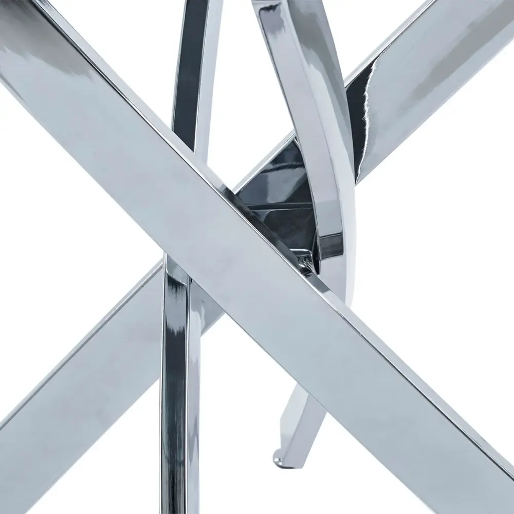Mesa de comedor Thunder forma redonda inox Ø100x75 cm Resistente Manchas