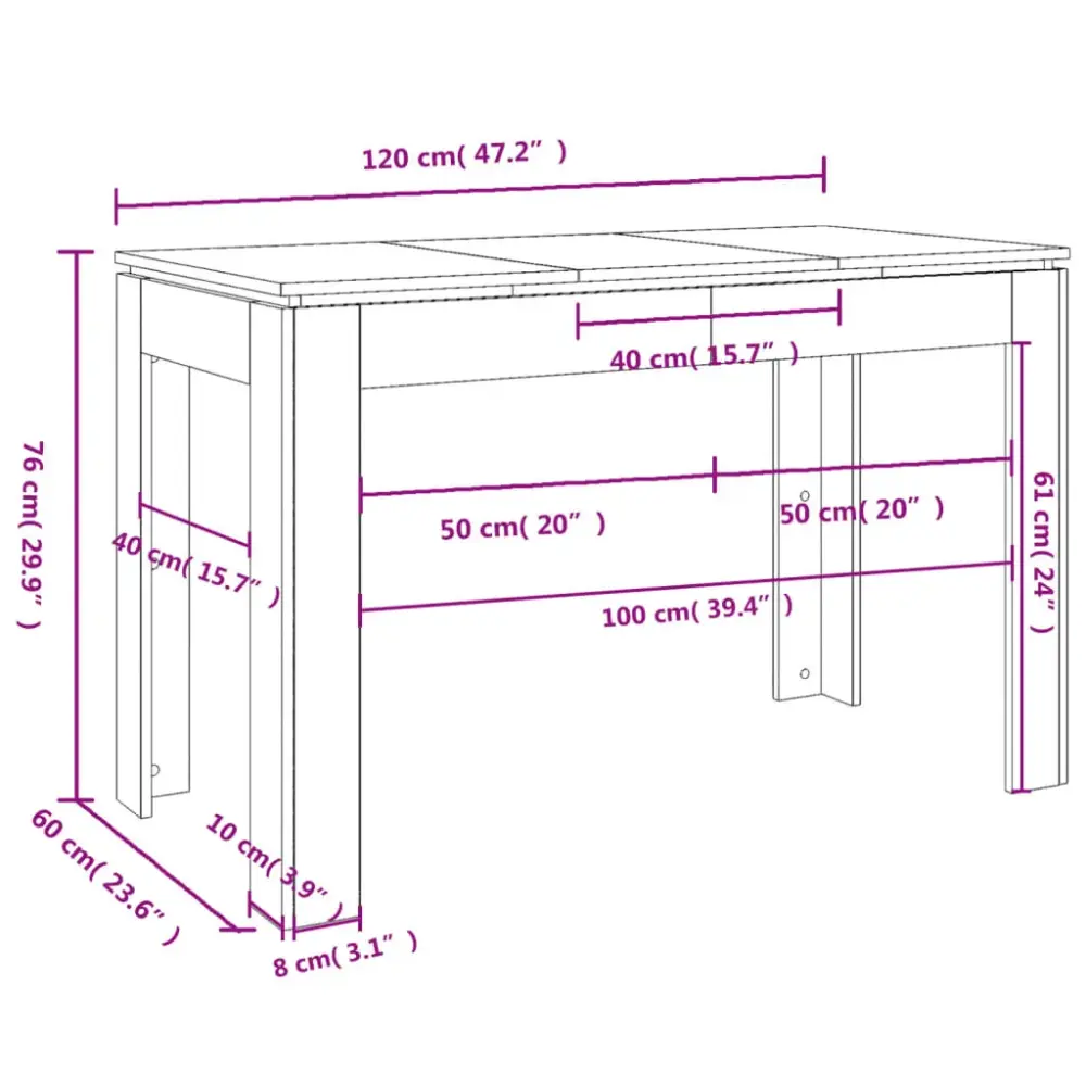 Taburete Alto Mesa de comedor Cernícalo diseño fijo 76x120x60 cm