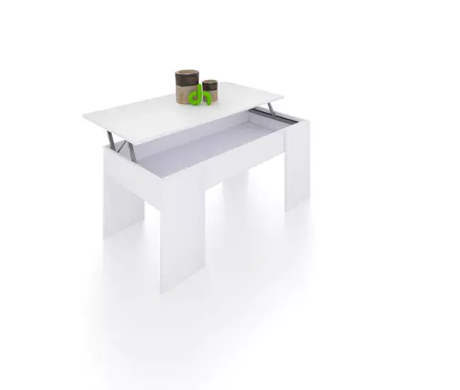 Mesa de centro elevable Vita Blanco Artik (Blanco Mate) 100 x 45 x cm Montaje Incluido