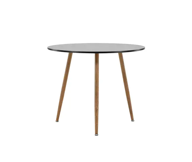 Mesa De Comedor POLAR DT90 90x90x75 Negro en Tela Chenilla