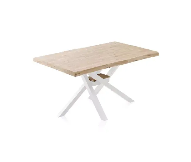 Mesa de comedor Xena Fit 150 Roble - Blanco 150 x 76 x cm | Garantí de 2 ños
