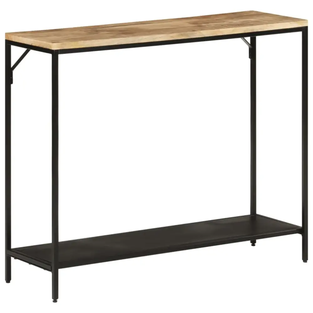 Mesa de pared 90X30X75 cm de madera de mango maciza y hierro.