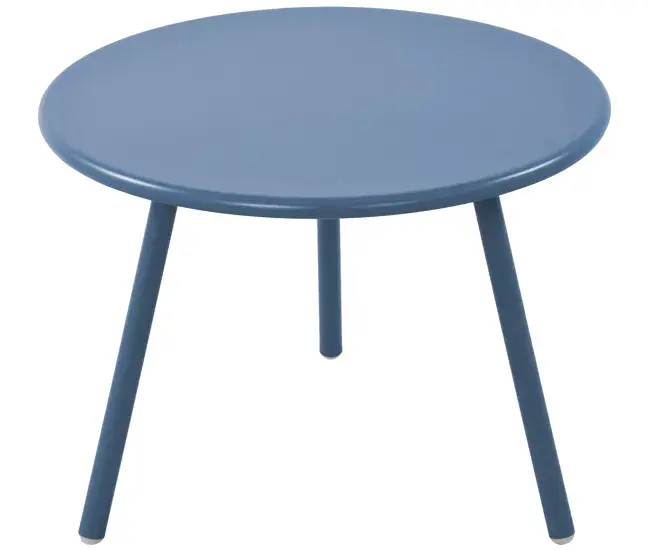 Mesa de salón Minot Plástico Blanco Ø 60 cm con Cojines Incluidos