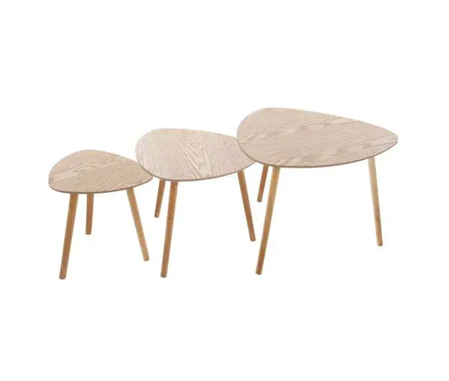 Juego de 3 mesas Atmosphera Mileo Madera