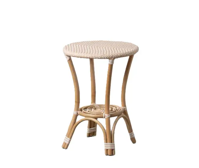 Mesa auxiliar 50 x 50 x 67 cm Auténtico Beige Ratán