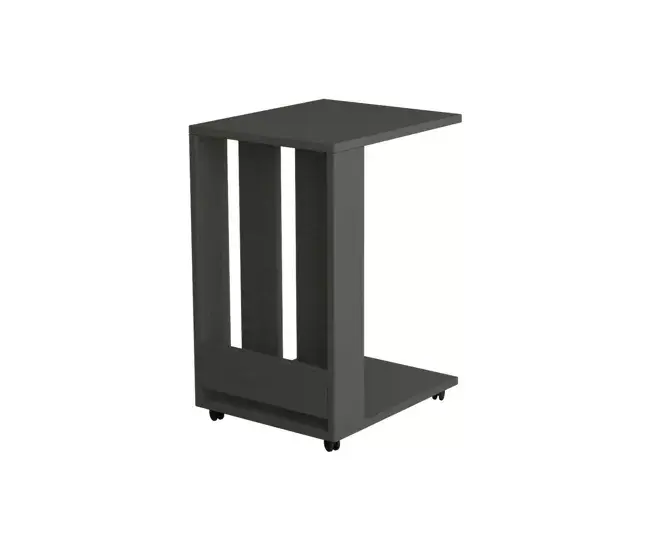 Mesa de café Dmanz, Mesa de centro baja, Revistero para sofá, Estante de la sala de estar, 37x45h60 cm, Antracita