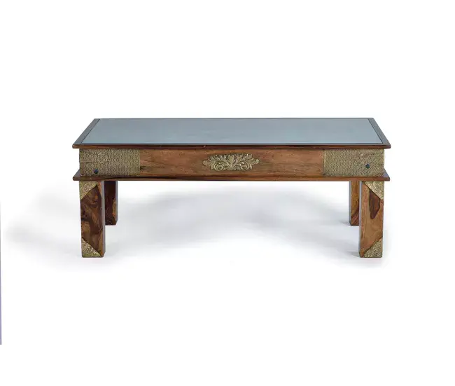 Mesa centro con detalles de azulejos 45x120x60