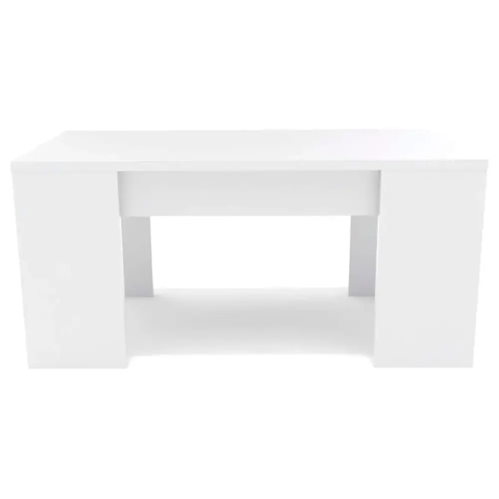 Mesa de centro elevable Aitana con estante de almacenaje 48x100x42 cm
