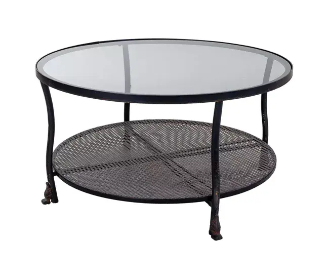 Mesa de centro de metálico negro 85x85x45