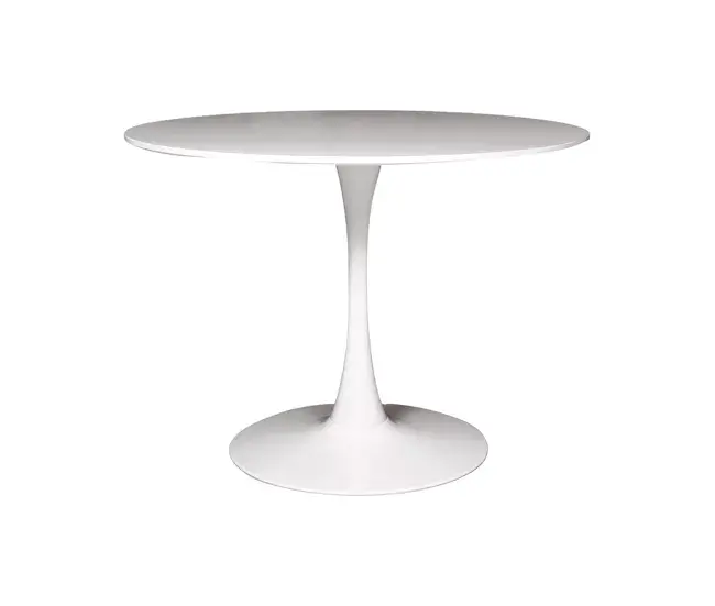 Mesa de comedor Dpavard, Mesa de cocina redonda, Mesa de comedor, Mesa con tapa multiusos, 100x100h75 cm, Blanco