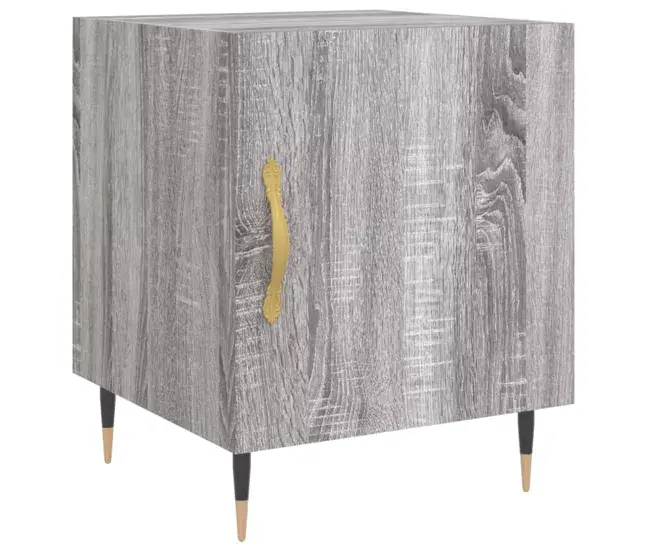 Armario Ropero vidaXL Mesita de noche madera de ingenierí gris Sonoma 40x40x50 cm
