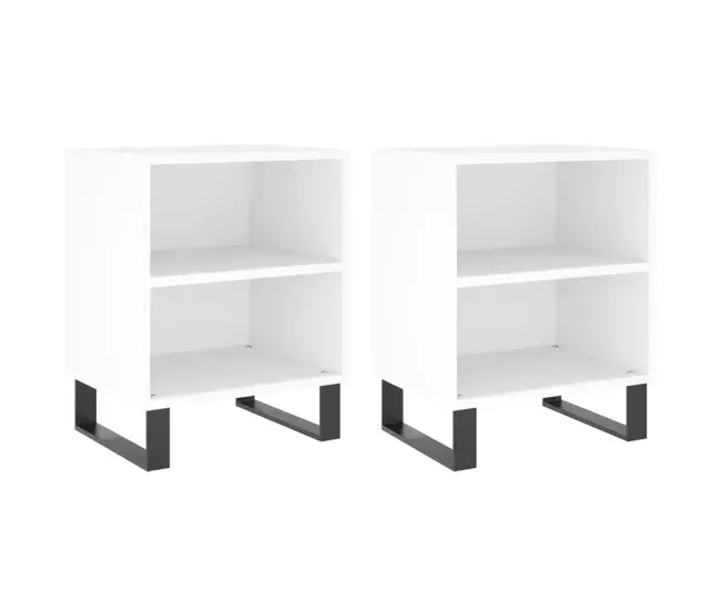 Cabeceira Tapizada vidaXL Mesita de noche 2 uds madera ingenierí roble marrón 40x30x50cm