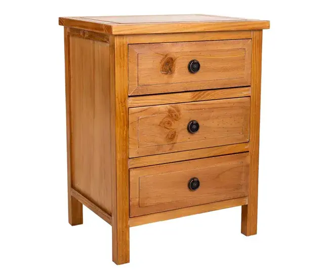 Mesita de madera marrón 47x37x62h cm | Espacioso | Organizado