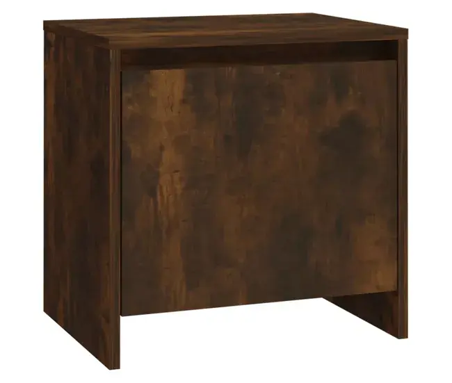 vidaXL Mesita de noche madera ingenierí roble ahumado 45x34x44,5 cm con Espejo de Vanidad