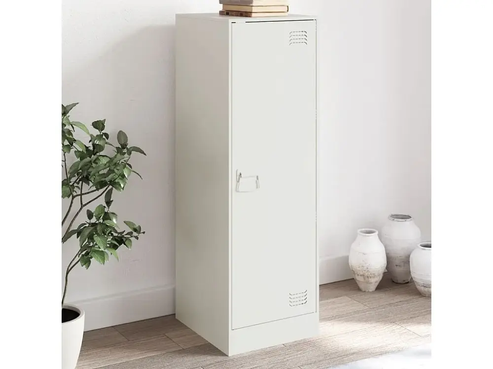 Aparador de acero blanco 34,5x39x107 cm
