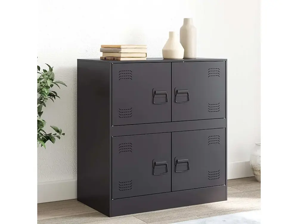 Aparador de acero negro 67x39x73 cm
