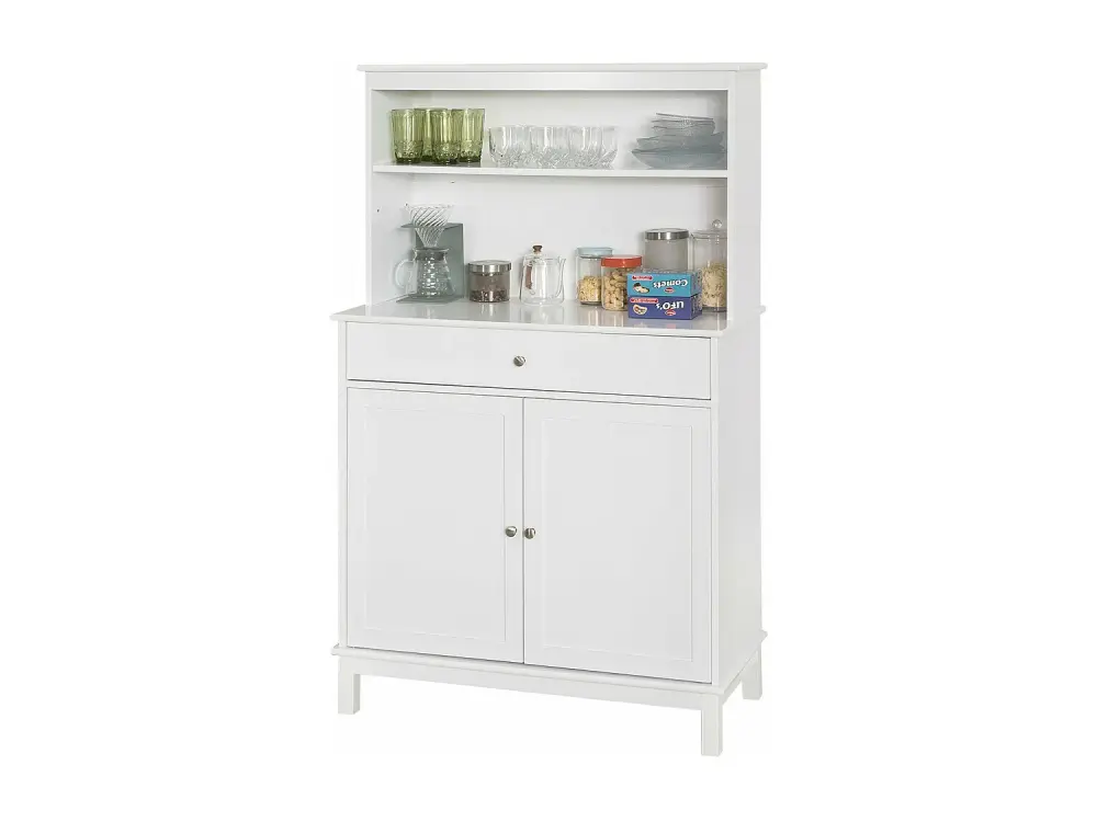 Aparador Cocina Cómoda Armario de almacenamiento Buffet de cocina L90 x D40 x H148cm FSB26-W SoBuy ES