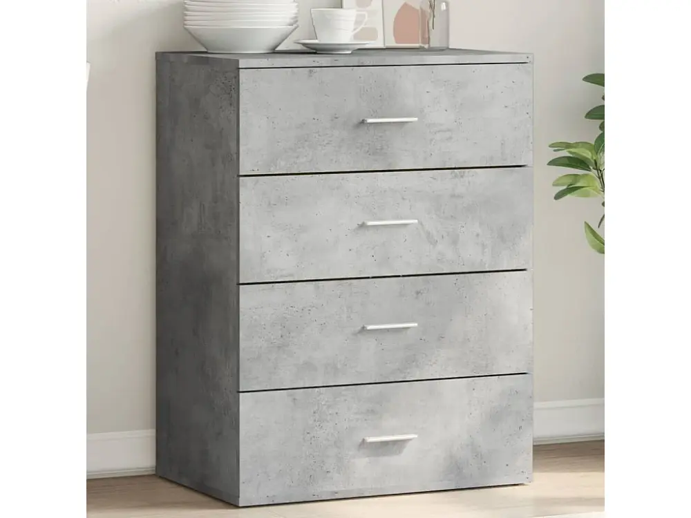 Aparador de madera de ingenierÃ­ gris hormigÃ³n 60x39x80 cm