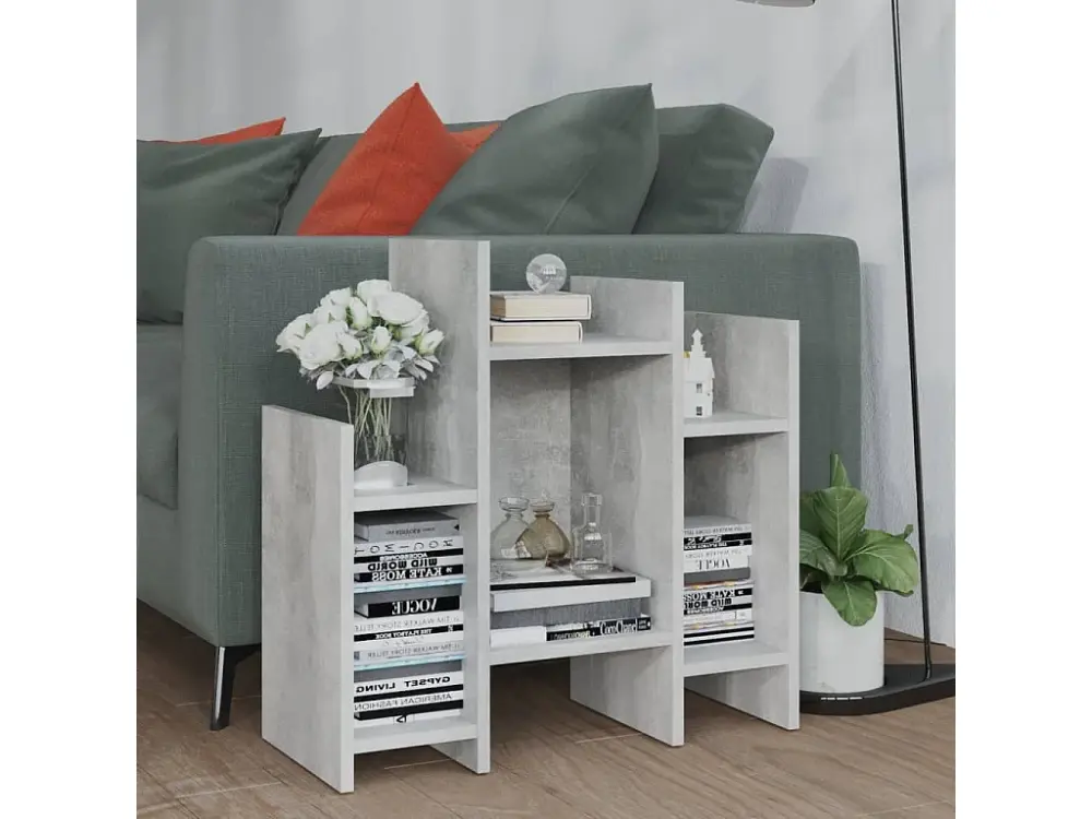 Armario auxiliar madera contrachapada gris hormigón 60x26x60 cm