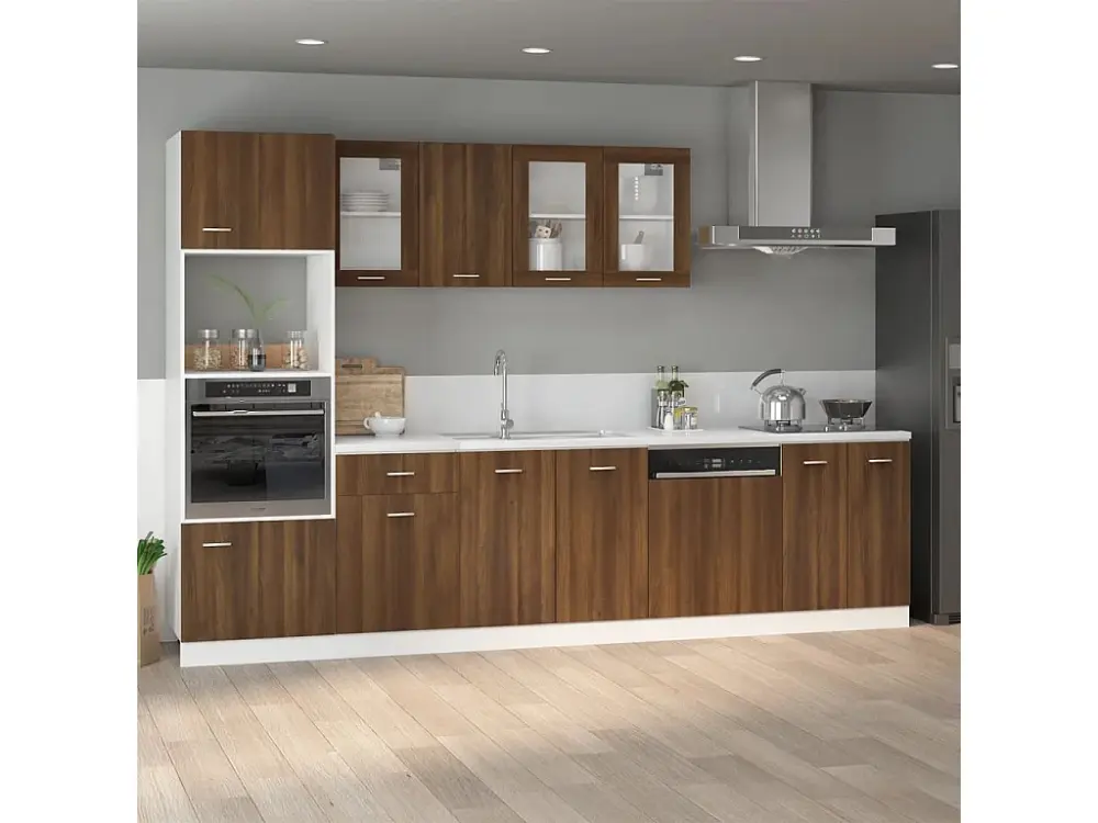 Armario bajo fregadero madera ingenierÃ­ marrÃ³n 80x46x81,5 cm