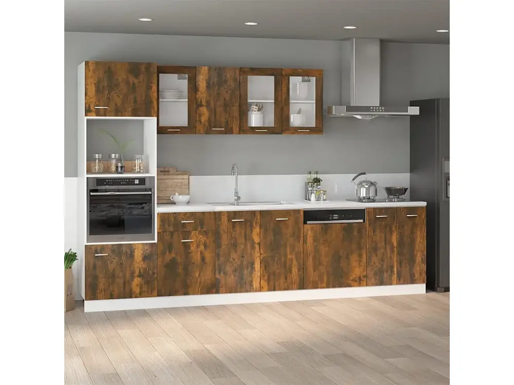 Armario bajo fregadero madera ingenierí roble 80x46x81,5 cm