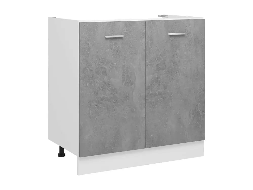 Armario debajo fregadero madera contrachapada gris 80x46x81,5cm