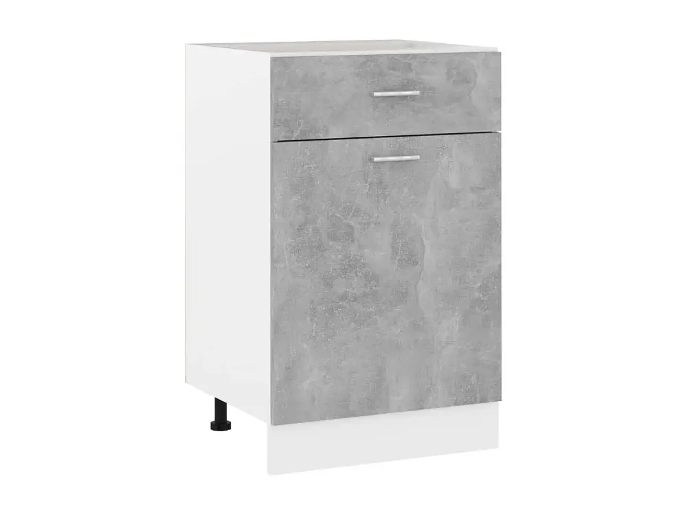 Armario inferior cajón contrachapada gris hormigón 50x46x81,5cm