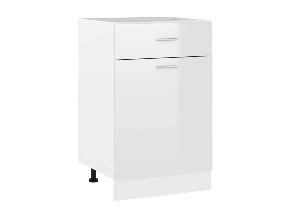Armario inferior madera ingenierí blanco brillo 50x46x81,5cm