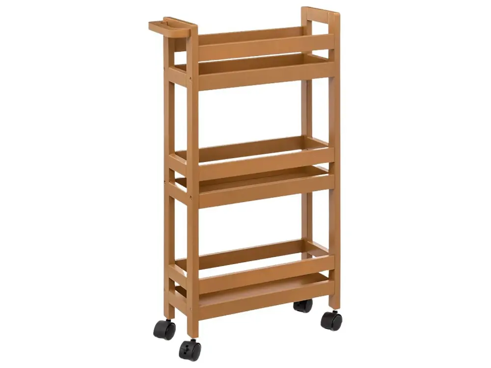Carrito de Bambú con Ruedas 75x40x15cm 7house