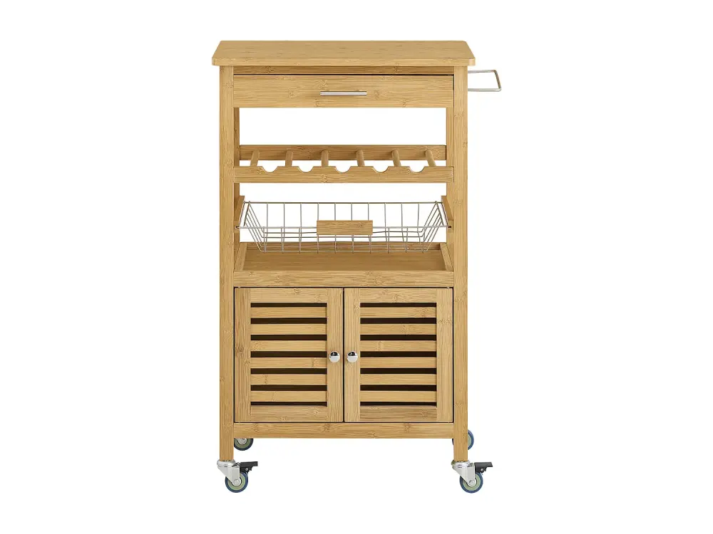 Carrito de Cocina, Estanterí de Cocina, Carrito de Servir con 1 Cesta y 1 Puerta,FKW53-N SoBuy ES