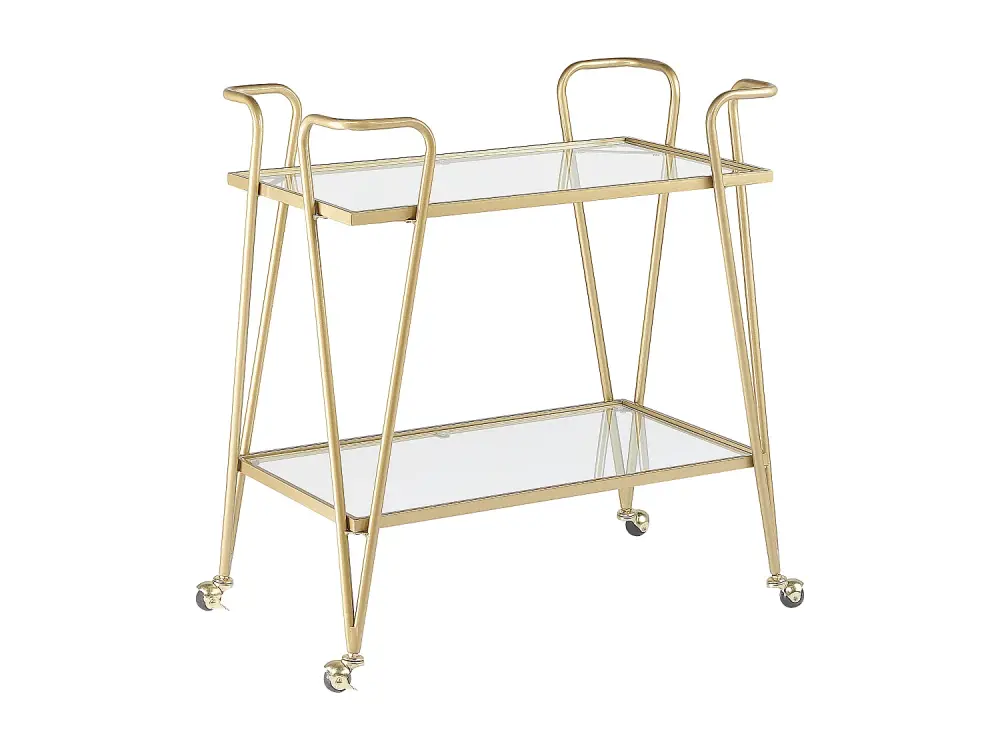 Carrito de cocina de metal dorado/transparente NOTI